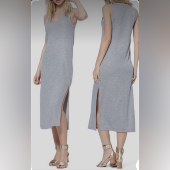 Paige Sage Midi tank dress. EUC, gray. Size small. - Picture 2 of 5